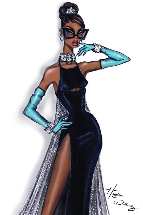 Black Breakfast At Tiffany's by Hayden Williams wall art