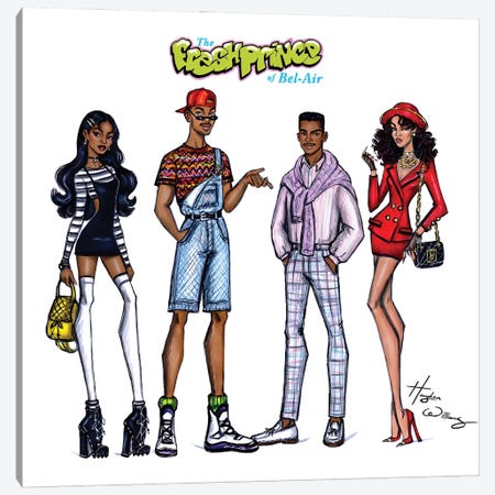 The Fresh Prince of Bel-Air Canvas Print #HWI111} by Hayden Williams Canvas Art