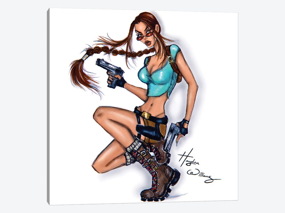 Lara Croft by Hayden Williams 1-piece Canvas Art
