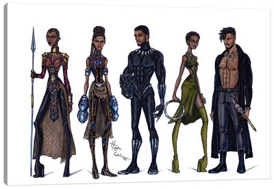 Black Panther Canvas Art Print - Comic Book Character Art