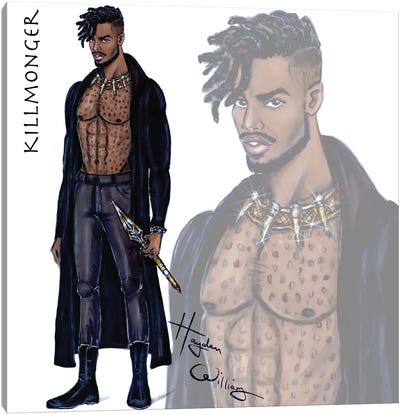 Black Panther: Killmonger Canvas Art Print - Black Panther