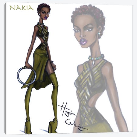 Black Panther: Nakia Canvas Print #HWI146} by Hayden Williams Canvas Wall Art