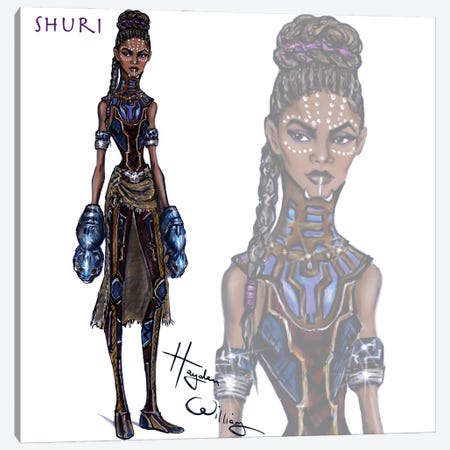Black Panther: Shuri Canvas Print #HWI148} by Hayden Williams Art Print