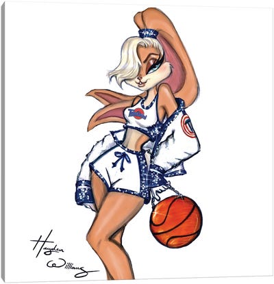 Lola Bunny Canvas Art Print - Basketball Art