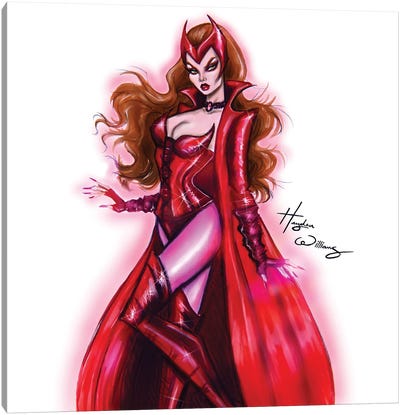 Scarlet Witch Wandavision Canvas Art Print - Superhero Art