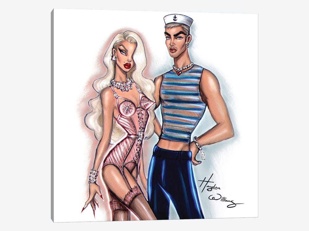 Classique And Le Male by Hayden Williams 1-piece Canvas Artwork