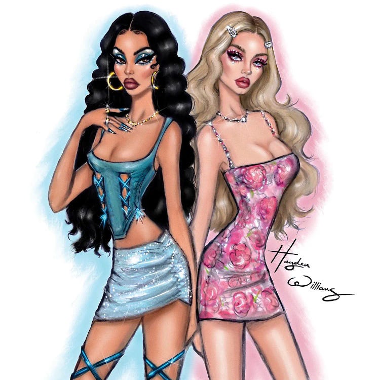 Maddy And Cassie From Euphoria by Hayden Williams wall art