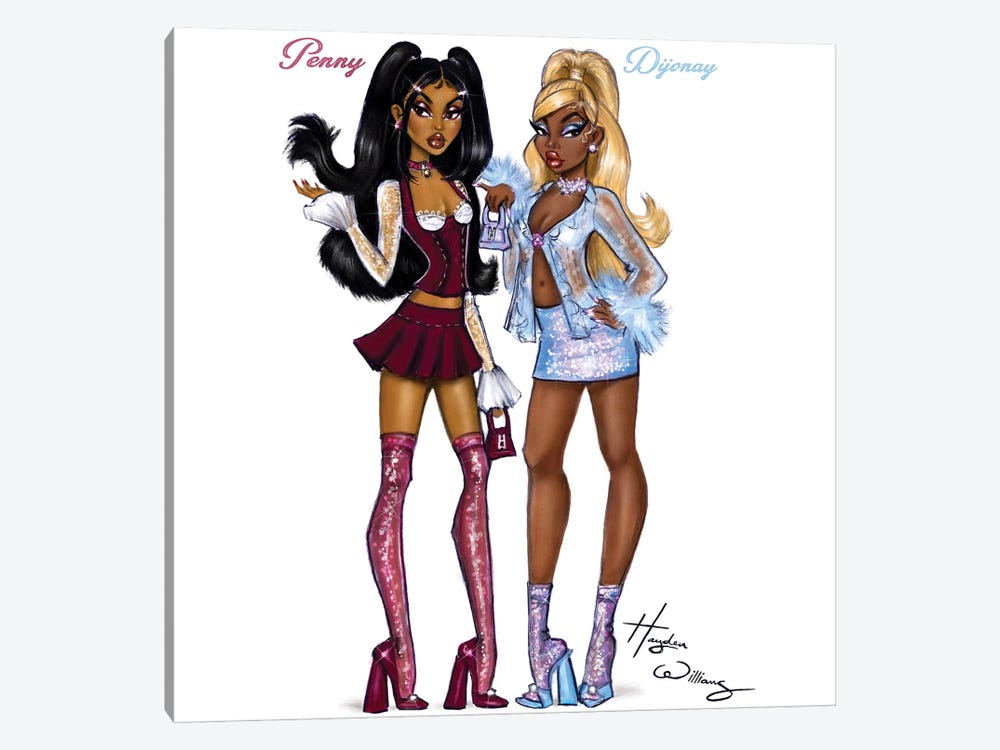 The Proud Family - Penny And Dijonay by Hayden Williams 1-piece Canvas Art Print