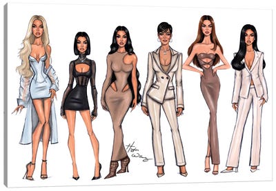 The Kardashians Canvas Art Print - Hayden Williams
