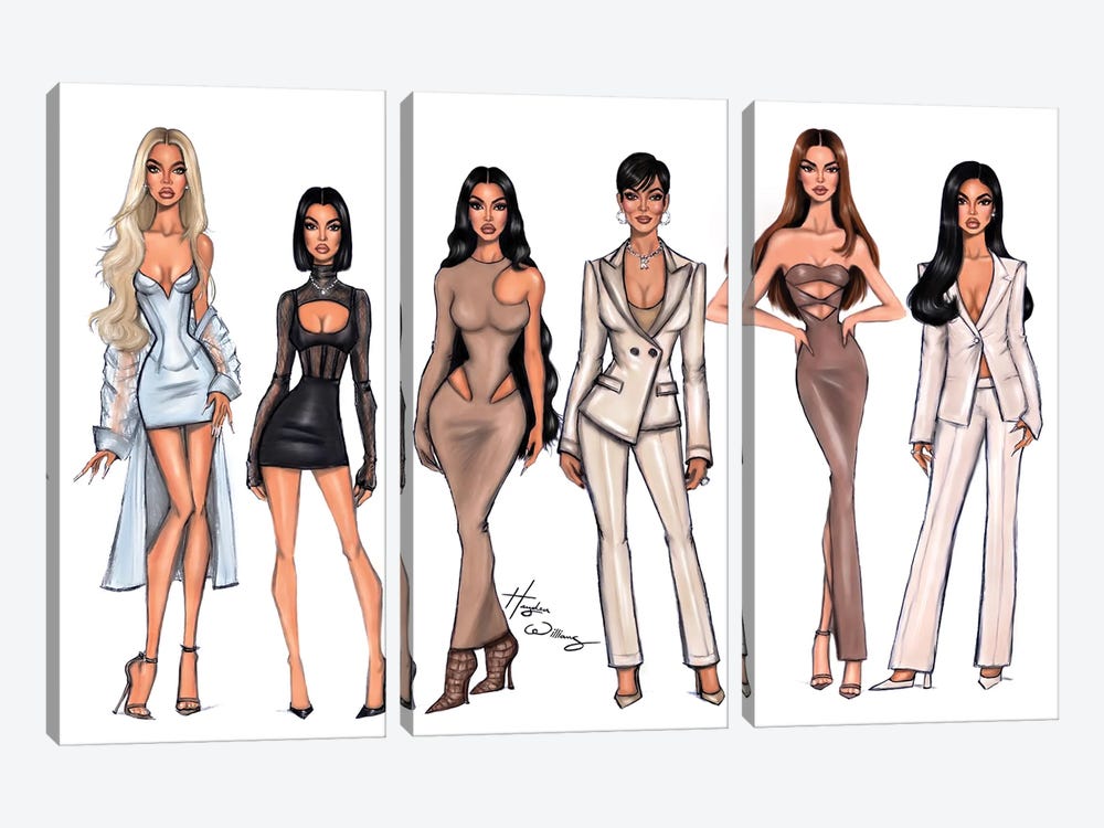 The Kardashians by Hayden Williams 3-piece Art Print