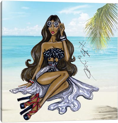 Beach Please Canvas Art Print - Women's Swimsuit & Bikini Art