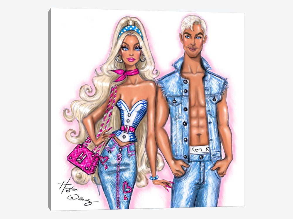 Barbie And Ken by Hayden Williams 1-piece Canvas Artwork