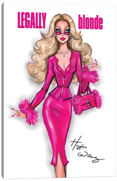 Legally Blonde Canvas Art Print - Movie & Television Character Art