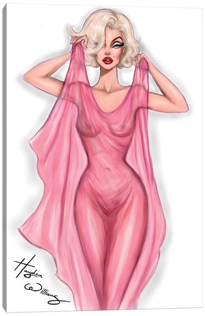 Marilyn Monroe 60th Anniversary Canvas Art Print - Fashion Illustrations