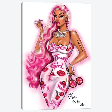 Nicki Minaj Canvas Print #HWI215} by Hayden Williams Canvas Art