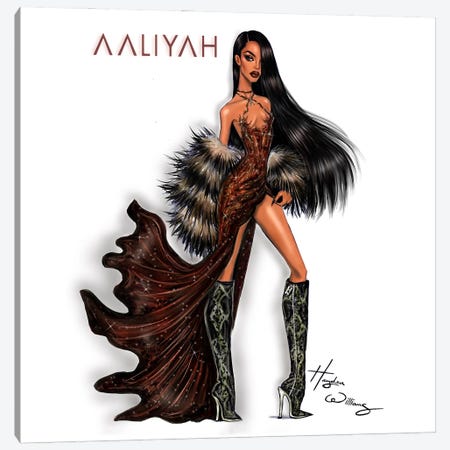 Aaliyah 21st Anniversary Canvas Print #HWI217} by Hayden Williams Canvas Artwork