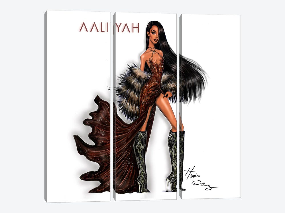 Aaliyah 21st Anniversary by Hayden Williams 3-piece Art Print