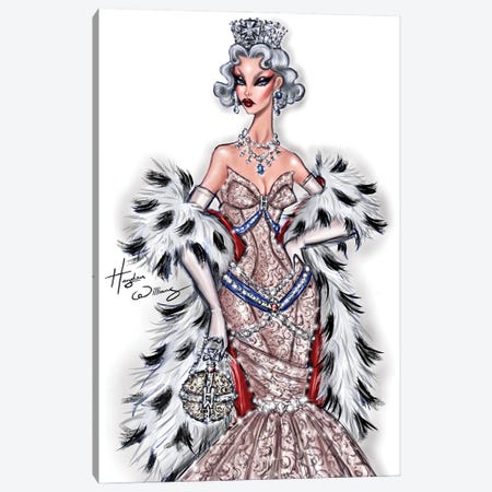The Queen Tribute Canvas Print #HWI219} by Hayden Williams Canvas Art Print