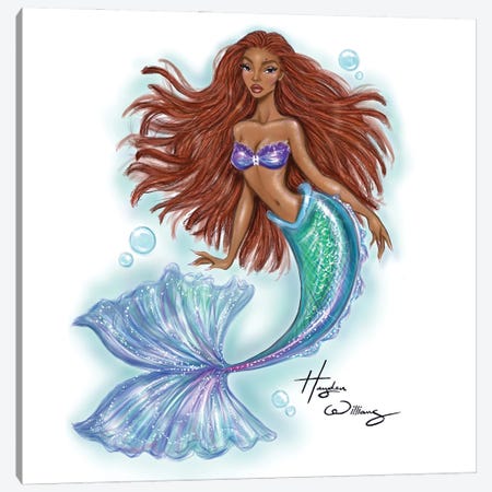 The Little Mermaid Canvas Print #HWI220} by Hayden Williams Canvas Artwork