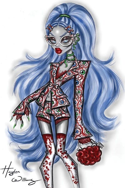 Ghoulia Yelps by Hayden Williams art print