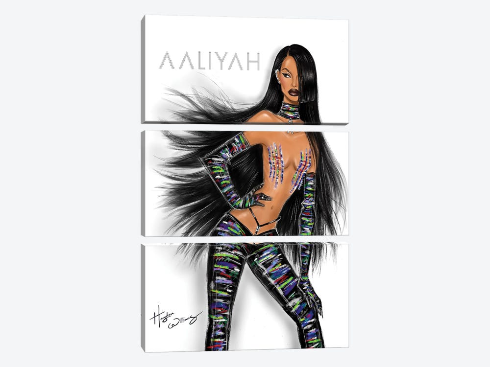 Aaliyah 2023 by Hayden Williams 3-piece Canvas Wall Art