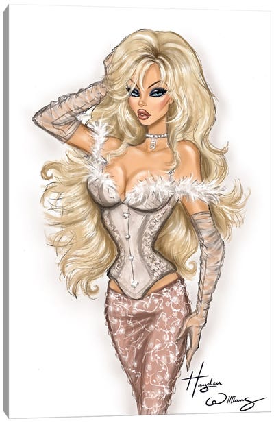 Pamela Anderson Canvas Art Print - Lingerie Art