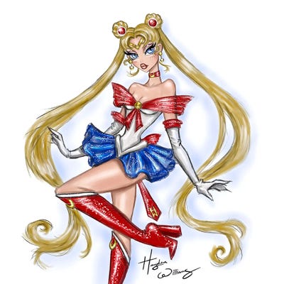 Sailor Moon 31st Anniversary Art Print by Hayden Williams | iCanvas