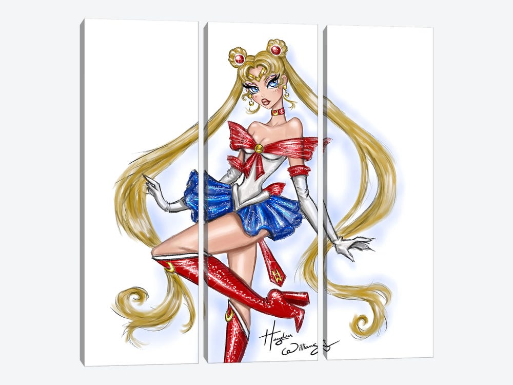 Sailor Moon 31st Anniversary by Hayden Williams 3-piece Canvas Artwork