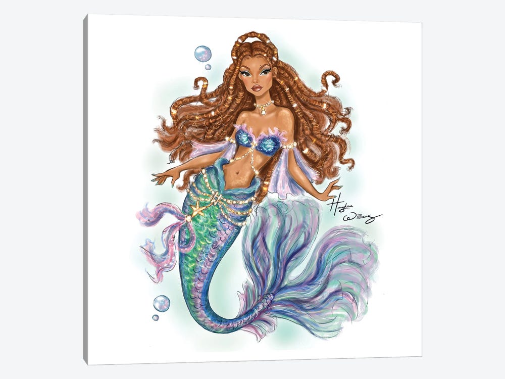 Mermaid Princess Ariel by Hayden Williams 1-piece Art Print