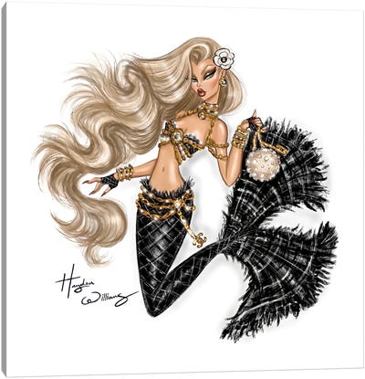 Chanel Mermaid Canvas Art Print - Mermaid Art