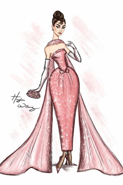 audrey hepburn pink dress