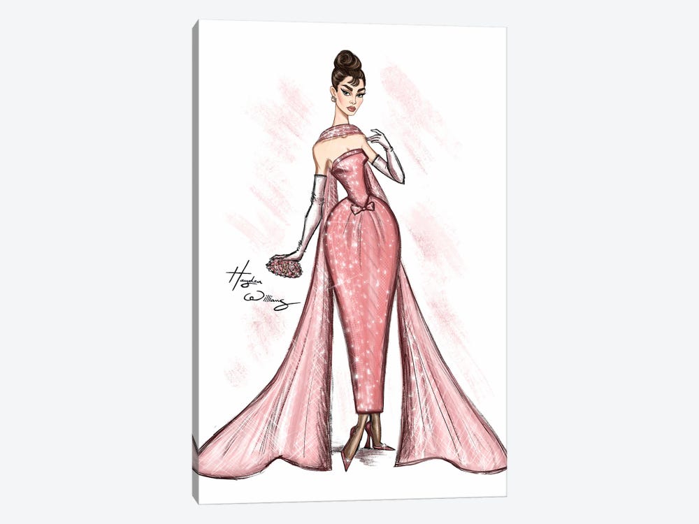 Audrey Hepburn 'Think Pink' by Hayden Williams 1-piece Canvas Art