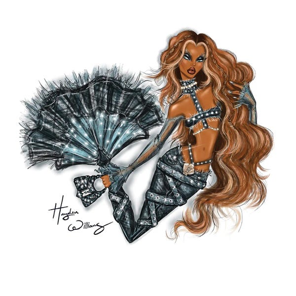 Mermaids: Denim Mermaid by Hayden Williams