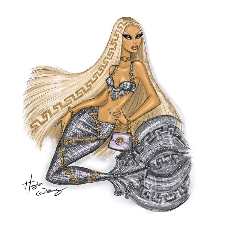Platinum Diva Mermaid by Hayden Williams wall art