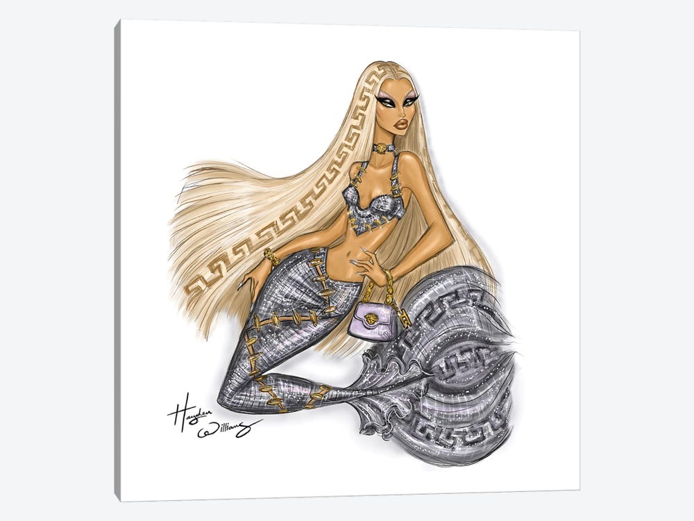 Platinum Diva Mermaid by Hayden Williams 1-piece Canvas Art Print
