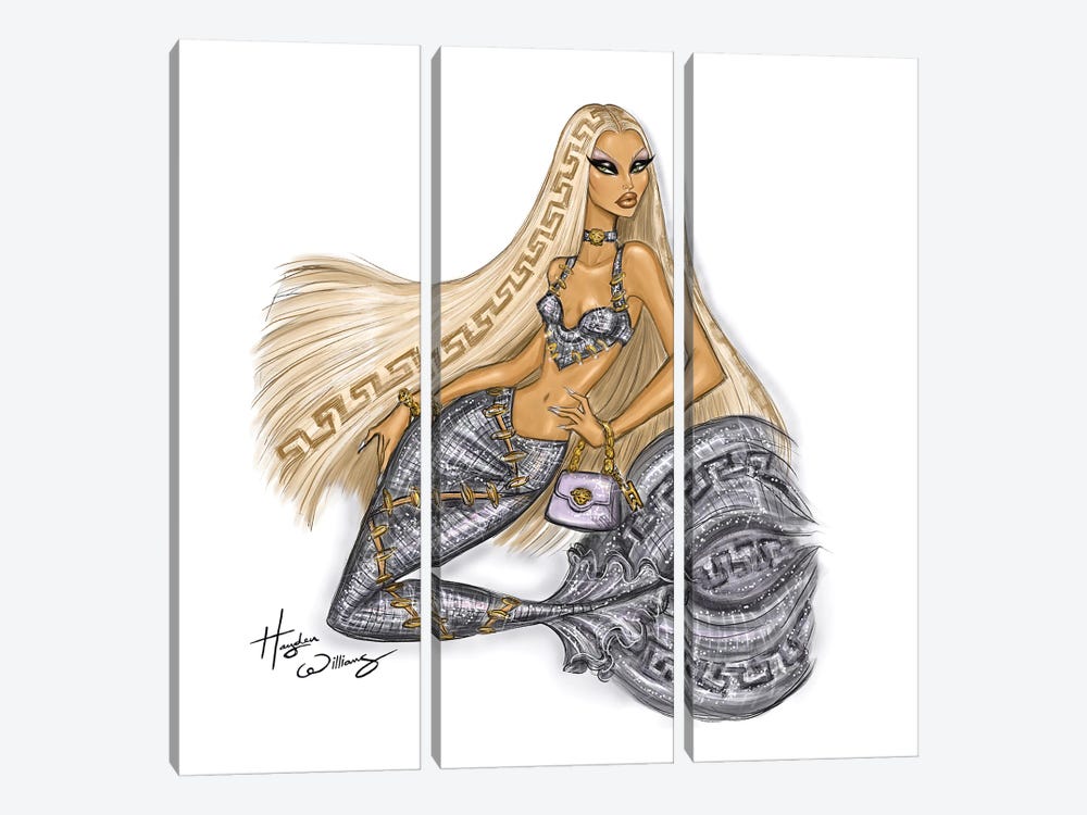 Platinum Diva Mermaid by Hayden Williams 3-piece Art Print
