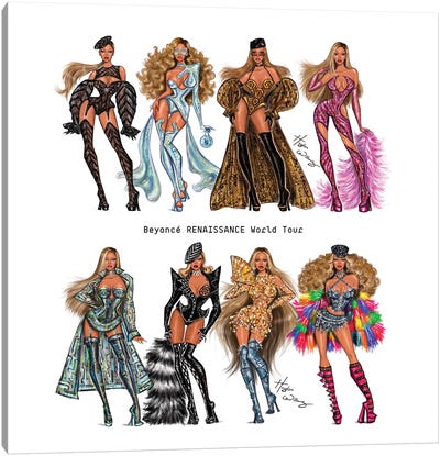 Beyoncé Renaissance World Tour Collection Canvas Art Print - Beyoncé