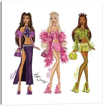 Barbie, Teresa and Christie Canvas Art Print - Dolls