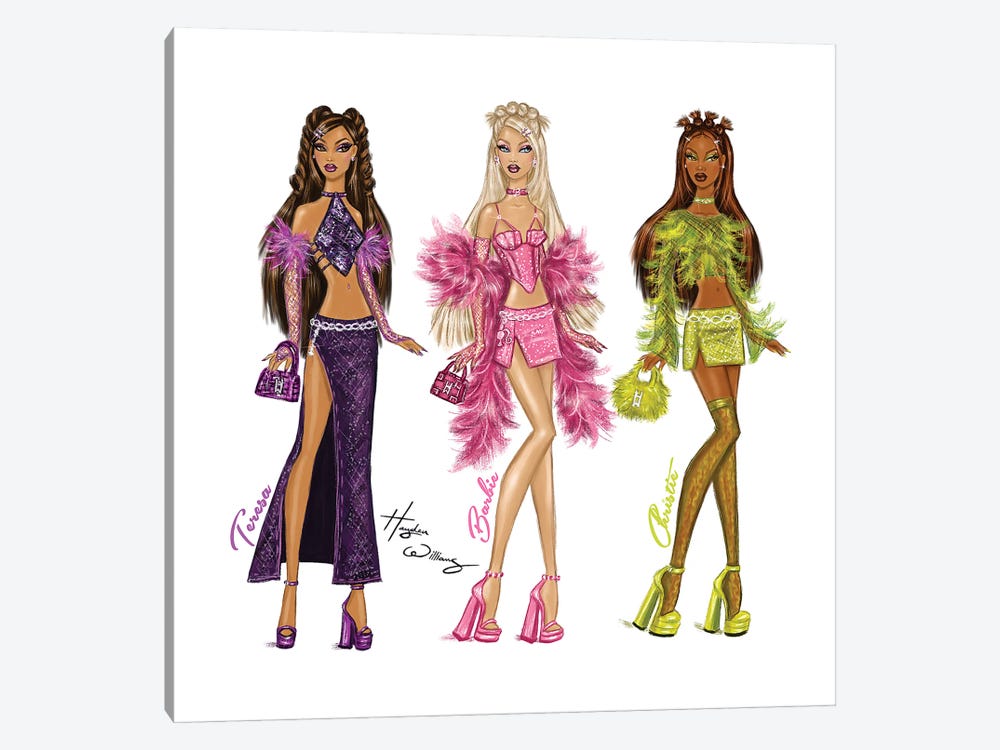 Barbie, Teresa and Christie by Hayden Williams 1-piece Canvas Art Print