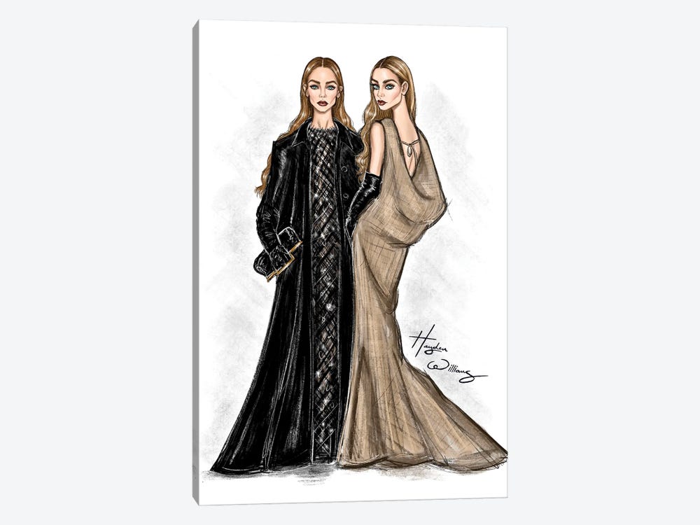 Mary-Kate And Ashley Olsen by Hayden Williams 1-piece Canvas Art