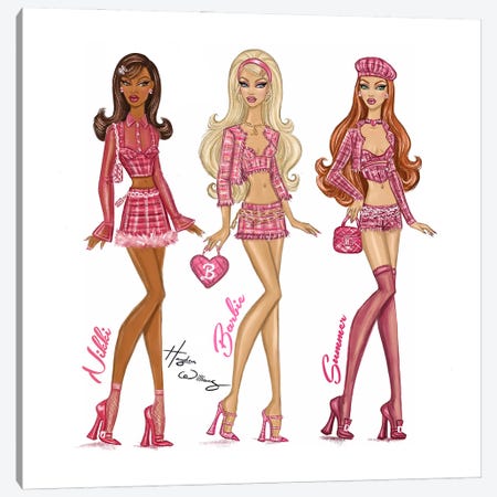 Barbiecore - Nikki, Barbie, and Summer Canvas Print #HWI286} by Hayden Williams Canvas Print