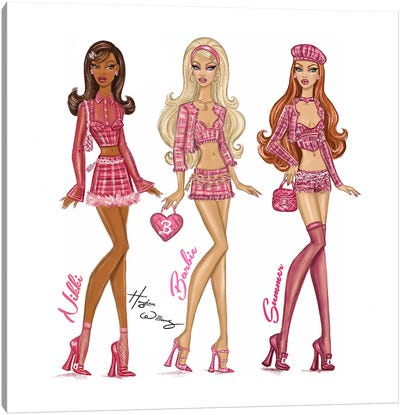 Barbiecore - Nikki, Barbie, and Summer Canvas Art Print - Dolls