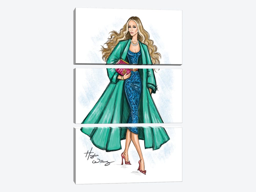 Carrie Bradshaw - And Just Like That... by Hayden Williams 3-piece Canvas Art Print