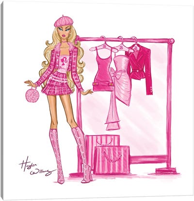 Barbie Closet Look II Canvas Art Print - Fashion Illustrations