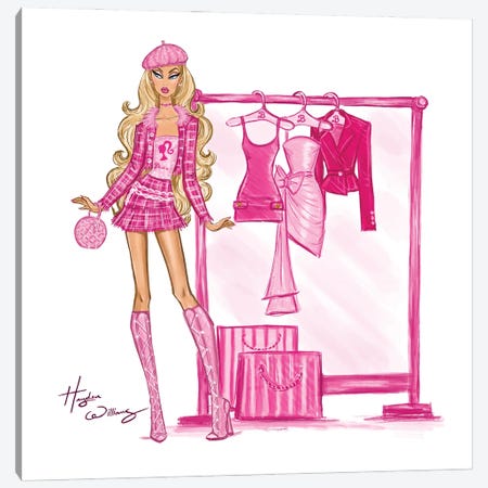 Barbie Closet Look II Canvas Print #HWI297} by Hayden Williams Canvas Wall Art