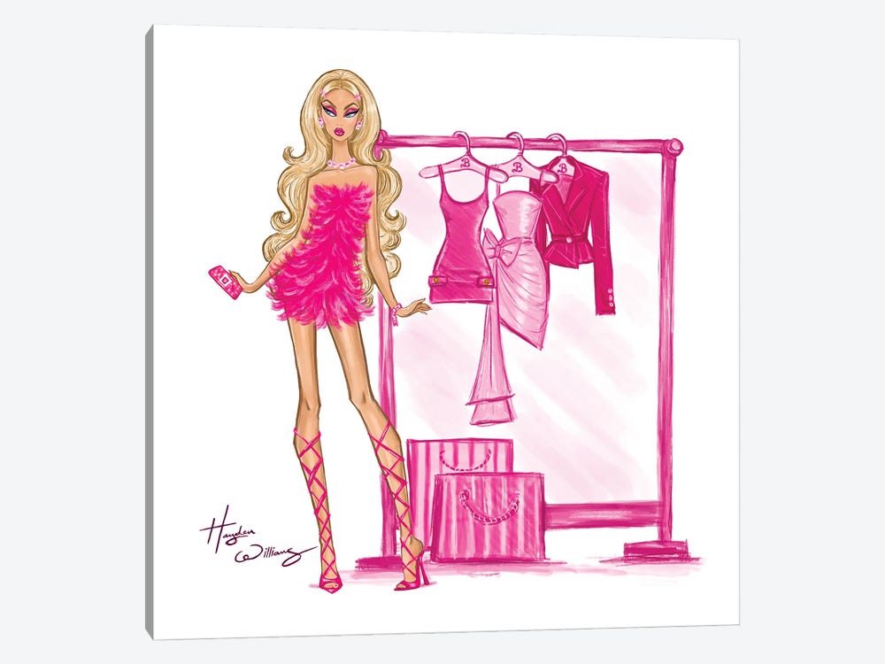 Barbie Closet Look III by Hayden Williams 1-piece Canvas Art