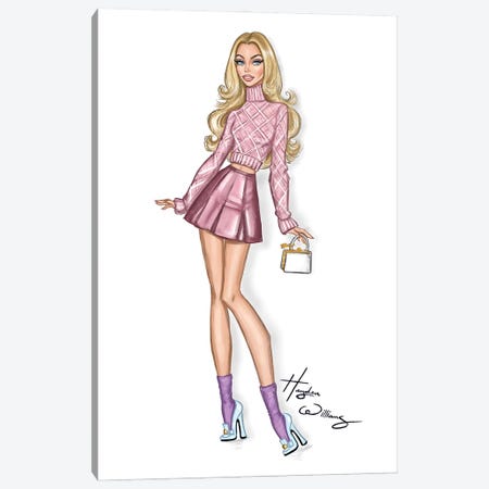 Barbie Movie Press Tour Look IV Canvas Print #HWI303} by Hayden Williams Art Print