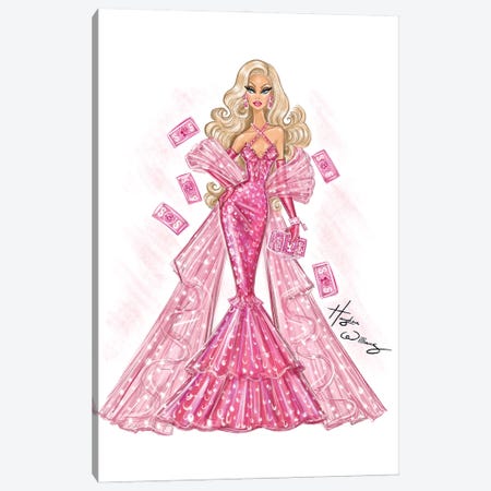 Barbillionaire Barbie Canvas Print #HWI307} by Hayden Williams Canvas Artwork
