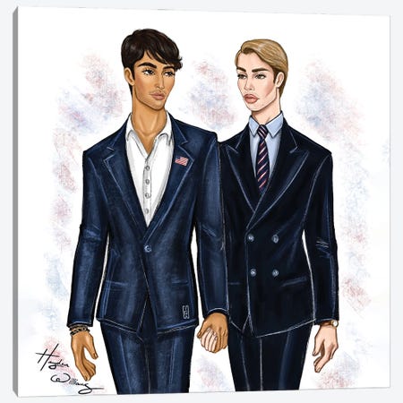 Red, White And Royal Blue - Alex And Henry Canvas Print #HWI317} by Hayden Williams Canvas Print