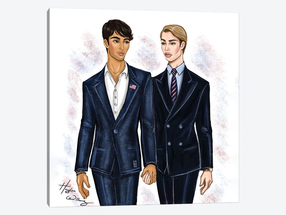 Red, White And Royal Blue - Alex And Henry by Hayden Williams 1-piece Canvas Art